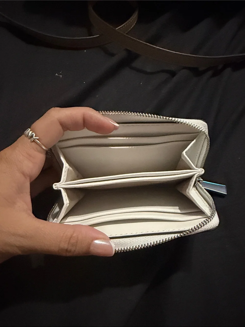 Michael Kors Metallic Silver Signature Zip-Around Wallet